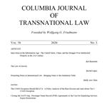 Columbia Journal Of Transnational Law